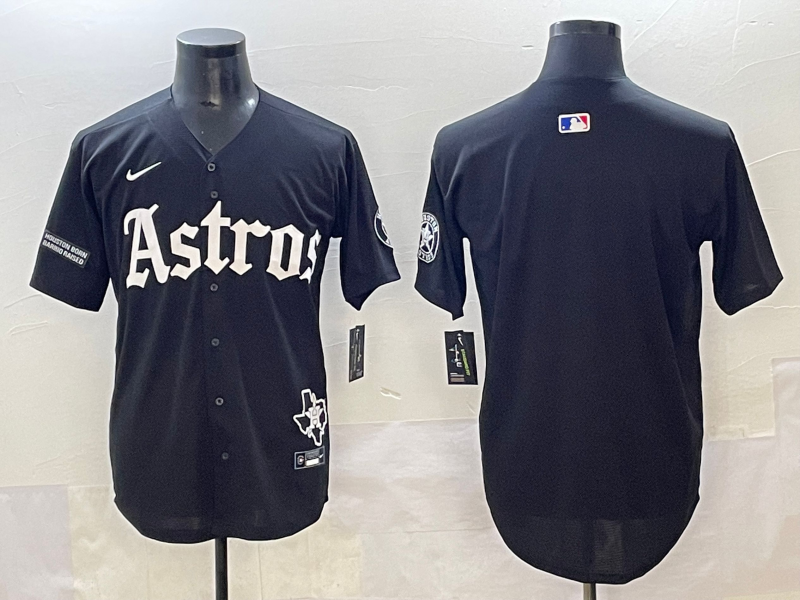 Men Houston Astros blank black MLB Nike 2025 jersey style  31